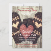 Rustige winter Mittens Housewarming Party Kaart (Voorkant)