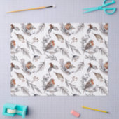 Rustige Winter Sparrow-kerstcadeau Tissuepapier (Craft)