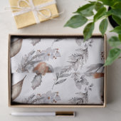 Rustige Winter Sparrow-kerstcadeau Tissuepapier (Geschenk)