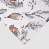Rustige Winter Sparrow-kerstcadeau Tissuepapier (Detail)