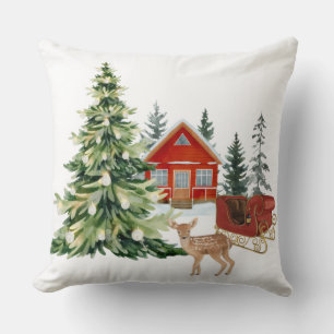 Rustige winter-thuisdecor geïnspireerd door het st kussen