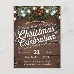 Rustige Winter Wonderland Kerstfeest Briefkaart
