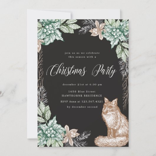 Rustige Winter Wonderland Kerstfeest Kaart (Voorkant)