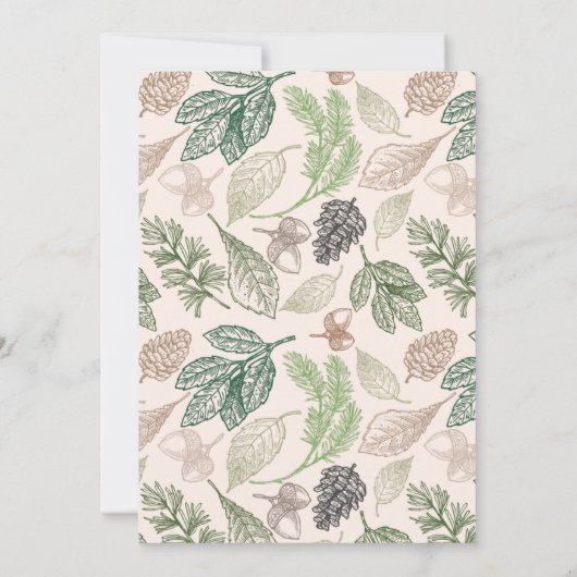 Rustige Winter Wonderland Kerstfeest Kaart (Achterkant)