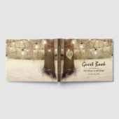 Rustige Winterboom Kerstlichten Bruiloft Gastenboek (Volledig)