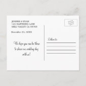 Rustige winterbruiloft bespaart het briefkaart op  (Achterkant)