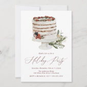 Rustige Wintercake Feestelijke Feest Kaart (Voorkant)
