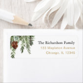 Rustige winterdenbomen etiket (Insitu)