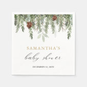 Rustige winterdenboomeikels servet (Voorkant)