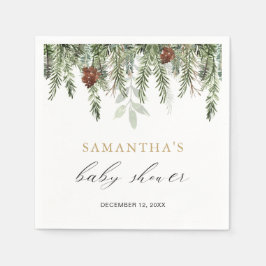 Rustige winterdenboomeikels servet