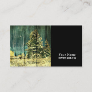 Rustige wintergroene, oude houten kajuit visitekaartje