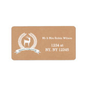 Rustige winterherten Holiday-etiketten Etiket (Voorkant)