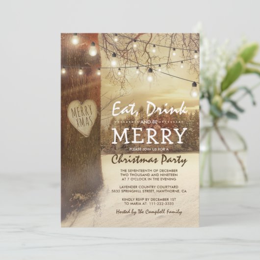 Rustige Winterkerst-feestdag Kaart (Staand voorkant)