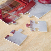 Rustige Winterlantaarns kerstFeestdagen sneeuw Legpuzzel (Zijkant)