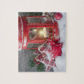 Rustige Winterlantaarns kerstFeestdagen sneeuw Legpuzzel (Verticaal)