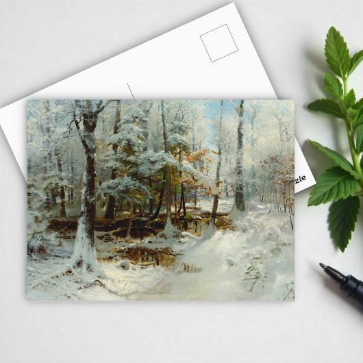 Rustige wintermiddag door William Baker, beeldende Briefkaart