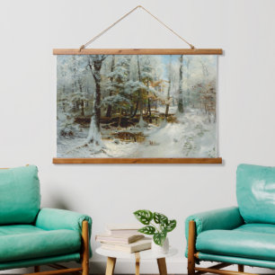 Rustige wintermiddag door William Bliss Baker Hangend Wandkleed