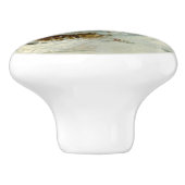 Rustige wintermiddag door William Bliss Baker Keramische Knop (Zijkant)