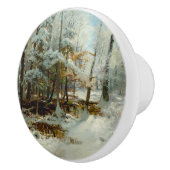Rustige wintermiddag door William Bliss Baker Keramische Knop (Rechts)