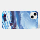 Rustige winternacht in een met sneeuw bedekt dorp Case-Mate iPhone case (Achterkant (horizontaal))