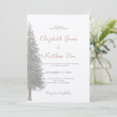 Rustige winterpijnboom in het bosgebergte kaart (Staand voorkant)