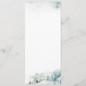 Rustige winterpine - kerstfeest-avondeten menu (Achterkant)