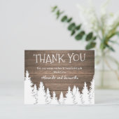 Rustige winterpine met hout - Hartelijk dank (Staand voorkant)