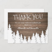 Rustige winterpine met hout - Hartelijk dank (Voorkant / Achterkant)