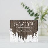 Rustige winterpine met hout - Hartelijk dank (Staand voorkant)