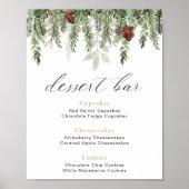 Rustige winterpines Dessert Bar, bord Poster (Voorkant)
