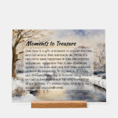 Rustige winterscène: Kensington Gardens Acryl Bord (Voorkant)