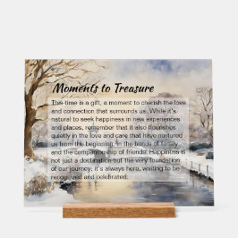 Rustige winterscène: Kensington Gardens Acryl Bord