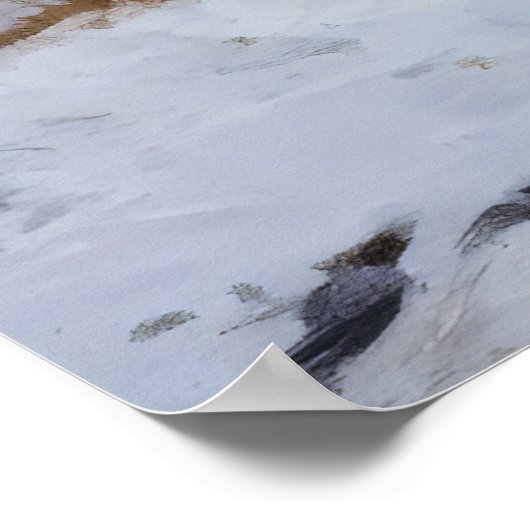 Rustige winterscène: Reed Hut door het Baltische Z Poster (Hoek)