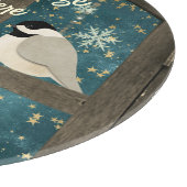 Rustige winterschoudersterren, sneeuwvlokken, voge snijplank (Hoek)