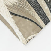 Rustige winterse bosscène met witte wolven fleece deken (Hoek)