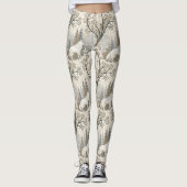 Rustige winterse bosscène met witte wolven leggings (Voorkant)