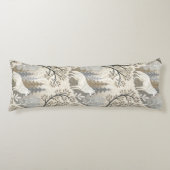 Rustige winterse bosscène met witte wolven lichaamskussen (Voorkant)