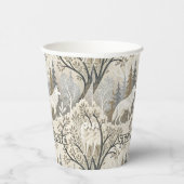 Rustige winterse bosscène met witte wolven papieren bekers (Rechts)