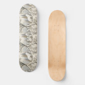 Rustige winterse bosscène met witte wolven persoonlijk skateboard (Voorkant)