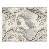 Rustige winterse bosscène met witte wolven tafelkleed (Voorkant (Horizontaal))