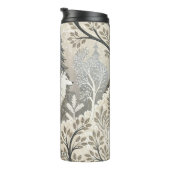 Rustige winterse bosscène met witte wolven thermosbeker (Geroteerd rechts)