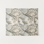 Rustige winterse bosscène met witte wolven wandkleed (Voorkant (horizontaal))