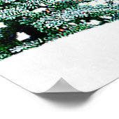 rustige wintersneeuwscène trouwzitje poster (Hoek)