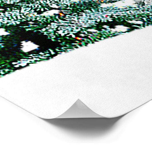 rustige wintersneeuwscène trouwzitje poster (Hoek)