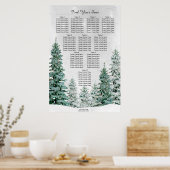 rustige wintersneeuwscène trouwzitje poster (Keuken)