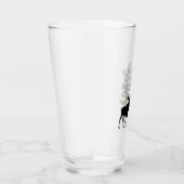 Rustige wintervakantie — Moose Snowflake Pine Tree Glas (Rechts)