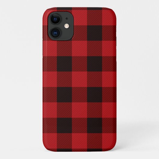 rustige wintervakantie rode zwarte buffelplein Case-Mate iPhone case (Achterkant)