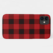 rustige wintervakantie rode zwarte buffelplein Case-Mate iPhone case (Achterkant (horizontaal))