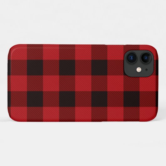 rustige wintervakantie rode zwarte buffelplein Case-Mate iPhone case (Achterkant (horizontaal))