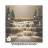 "Rustige wintervakantie" Sticker (Voorkant)